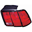 Passenger Side Tail Light, without Bulb, Halogen, Clear and Red Lens, CAPA CERTIFIED