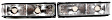 Driver and Passenger Side Corner Light, Without bulb(s), Halogen, Clear Lens, With Park/Signal Combination, With Diamond Design