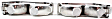 Driver and Passenger Side Corner Light, Without bulb(s), Halogen, Clear Lens, With Park/Signal Combination, With Diamond Design