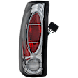 Driver and Passenger Side Tail Light, with Bulbs, Halogen, Clear Lens, Chrome Interior