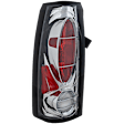 Driver and Passenger Side Tail Light, with Bulbs, Halogen, Clear Lens, Chrome Interior