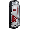 Driver and Passenger Side Tail Light, with Bulbs, Halogen, Clear Lens, Chrome Interior