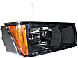 Passenger Side Headlight, with Bulb, Halogen, Clear Lens, with Body Cladding, CAPA Certified