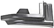 Front, Driver Side Bumper Filler, Black