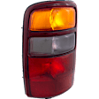 Driver Side Tail Light, without Bulb, Halogen, Amber, Clear and Red Lens, CAPA CERTIFIED