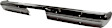 Rear Bumper, Chrome, Without License Plate Provision, Without Molding Holes, Without Mounting Brackets