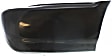 Rear, Passenger Side Bumper End, Gloss Black Plastic