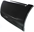 Rear, Passenger Side Bumper End, Gloss Black Plastic