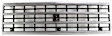 Grille Assembly, Silver Shell with Black Insert, For Models with Single Headlamps 