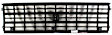 Grille Assembly, Silver Shell with Black Insert, For Models with Single Headlamps 