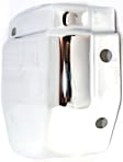 Front, Passenger Side Bumper End, Chrome, Chrome, With Top Pad Holes