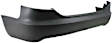 Rear Primed Bumper Cover, Sedan, Without Parking Aid Sensor Holes