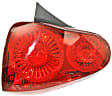 Passenger Side Tail Light, Without bulb(s), Halogen, Red Lens