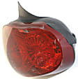 Passenger Side Tail Light, Without bulb(s), Halogen, Red Lens