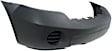 Front Textured Bumper Cover, With Tow Hook Holes, Without Parking Aid Sensor Holes, Without Fog Light Holes, Without Molding Holes
