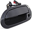 Front, Driver Side Smooth Black Exterior Door Handle, With Key Hole, Sedan