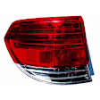 Driver Side, Outer Tail Light, without Bulb, Halogen, Clear and Red Lens, CAPA CERTIFIED