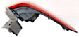 Driver Side, Outer Tail Light, without Bulb, Halogen, Clear and Red Lens, CAPA CERTIFIED