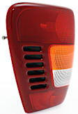 Driver Side Tail Light, with Bulb, Halogen, Amber, Clear and Red Lens, CAPA CERTIFIED