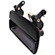 Rear, Driver Side Smooth Black Exterior Door Handle, Without Key Hole