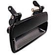 Rear, Driver Side Smooth Black Exterior Door Handle, Without Key Hole