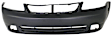 Front Primed Bumper Cover, With Side Marker Holes, CAPA CERTIFIED