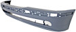 Front Primed Bumper Cover, Base Model, With Molding Holes, Without Headlight Washer Holes