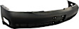 Front Primed Bumper Cover, Base/DHS Models, Without Fog Light Holes, CAPA CERTIFIED