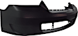 Front Primed Bumper Cover, Without Parking Aid Sensor Holes, Without Fog Light Holes, CAPA CERTIFIED