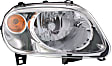 Passenger Side Headlight, with Bulb, Halogen, Clear Lens, CAPA Certified