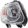 Passenger Side Headlight, with Bulb, Halogen, Clear Lens, CAPA Certified