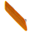 Front, Passenger Side Bumper Reflector,, CAPA Certified