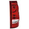 Passenger Side Tail Light, with Bulb, Halogen, Clear and Red Lens