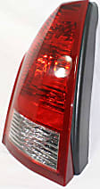 Driver Side Tail Light, Without bulb(s), Halogen, Clear and Red Lens
