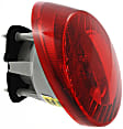Passenger Side, Outer Tail Light, with Bulb, Halogen, Red Lens, On Bumper, Coupe, CAPA CERTIFIED
