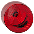 Driver Side, Outer Tail Light, with Bulb, Halogen, Red Lens, On Bumper, Coupe