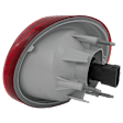 Driver Side, Outer Tail Light, with Bulb, Halogen, Red Lens, On Bumper, Coupe