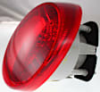 Driver Side, Outer Tail Light, with Bulb, Halogen, Red Lens, On Bumper, Coupe, CAPA CERTIFIED