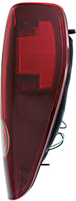Passenger Side Tail Light, with Bulb, Halogen, Clear and Red Lens, CAPA CERTIFIED