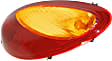 Passenger Side Tail Light, with Bulb, Halogen, Amber and Red Lens, CAPA CERTIFIED
