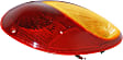 Passenger Side Tail Light, with Bulb, Halogen, Amber and Red Lens, CAPA CERTIFIED