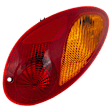 Driver Side Tail Light, with Bulb, Halogen, Amber and Red Lens, CAPA CERTIFIED