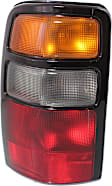 Driver Side Tail Light, with Bulb, Halogen, Amber, Clear and Red Lens, CAPA CERTIFIED