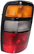 Driver Side Tail Light, with Bulb, Halogen, Amber, Clear and Red Lens, CAPA CERTIFIED