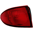 Driver Side, Outer Tail Light, With bulb(s), Halogen, Clear and Red Lens