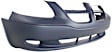 Front Primed Bumper Cover, With Emblem Provision, Without Fog Light Holes