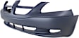 Front Primed Bumper Cover, With Emblem Provision, Without Fog Light Holes
