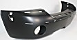 Front Primed Bumper Cover, With Molding Holes, With Fog Light Holes, Without Parking Aid Sensor Holes, CAPA CERTIFIED