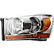 Driver Side Headlight, with Bulb, Halogen, Chrome Interior, CAPA Certified