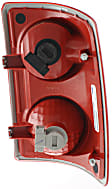 Driver Side Tail Light, Without bulb(s), Halogen, Clear and Red Lens